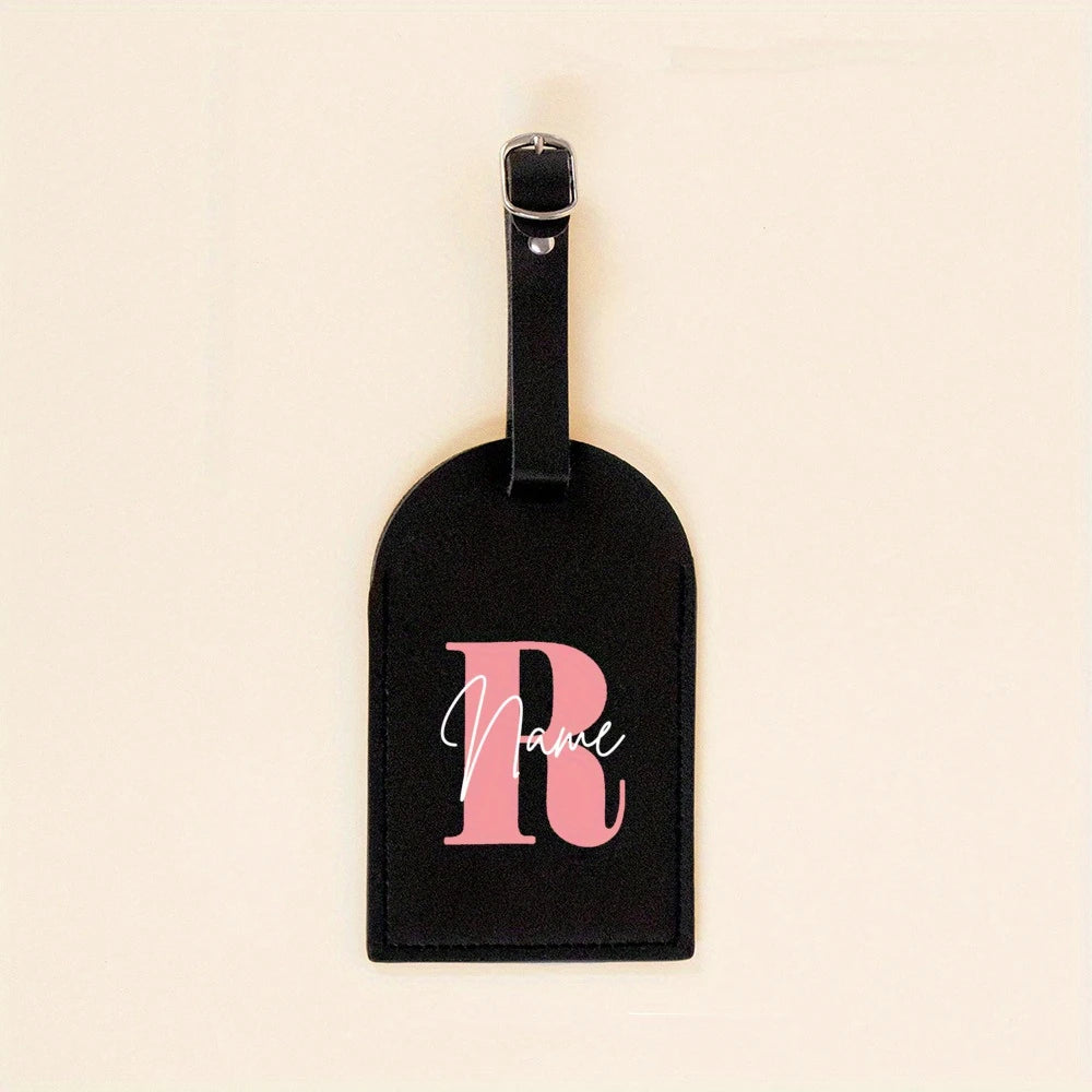 Monogram Luggage Tag for Suitcase Baggage Handbag Tags Travel Bag Label Tag Initial with Name Personalised Gift