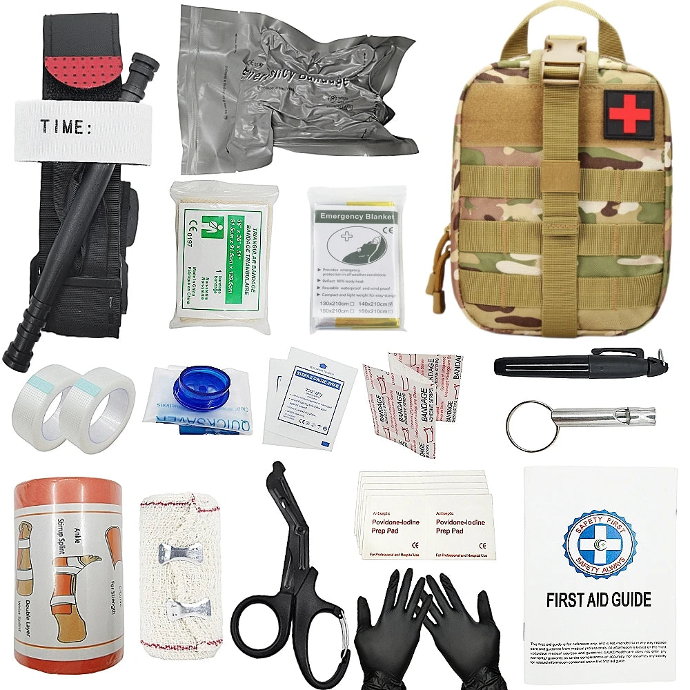 Outdoor Survival Equipment Molle Bag Emergency IFAK First Aid Kit Tourniquet Israeli Bandage