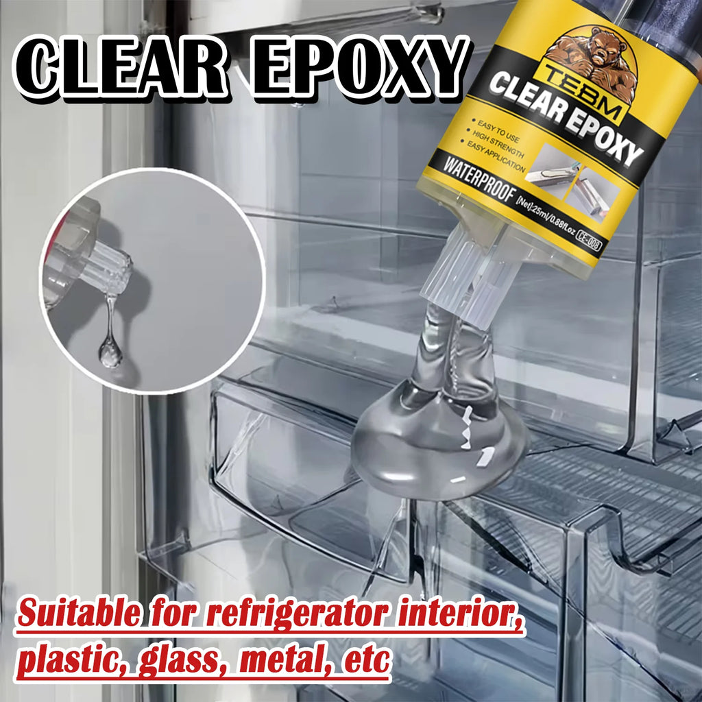 25ML Epoxy Resin AB Glue Quick-drying Instant Adhesive for Leather Rubber Wood Metal Repair Strong Bond Sealant Liquid Adhesive