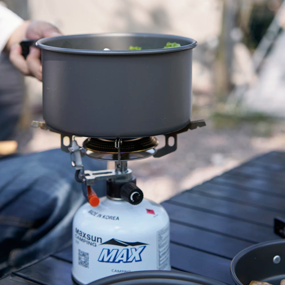 Pandatour Camping Cooking Aluminum Outdoor Travel Tableware Non-Stick Pots Assorted Folding Tourism Cooker Cookware Equipment