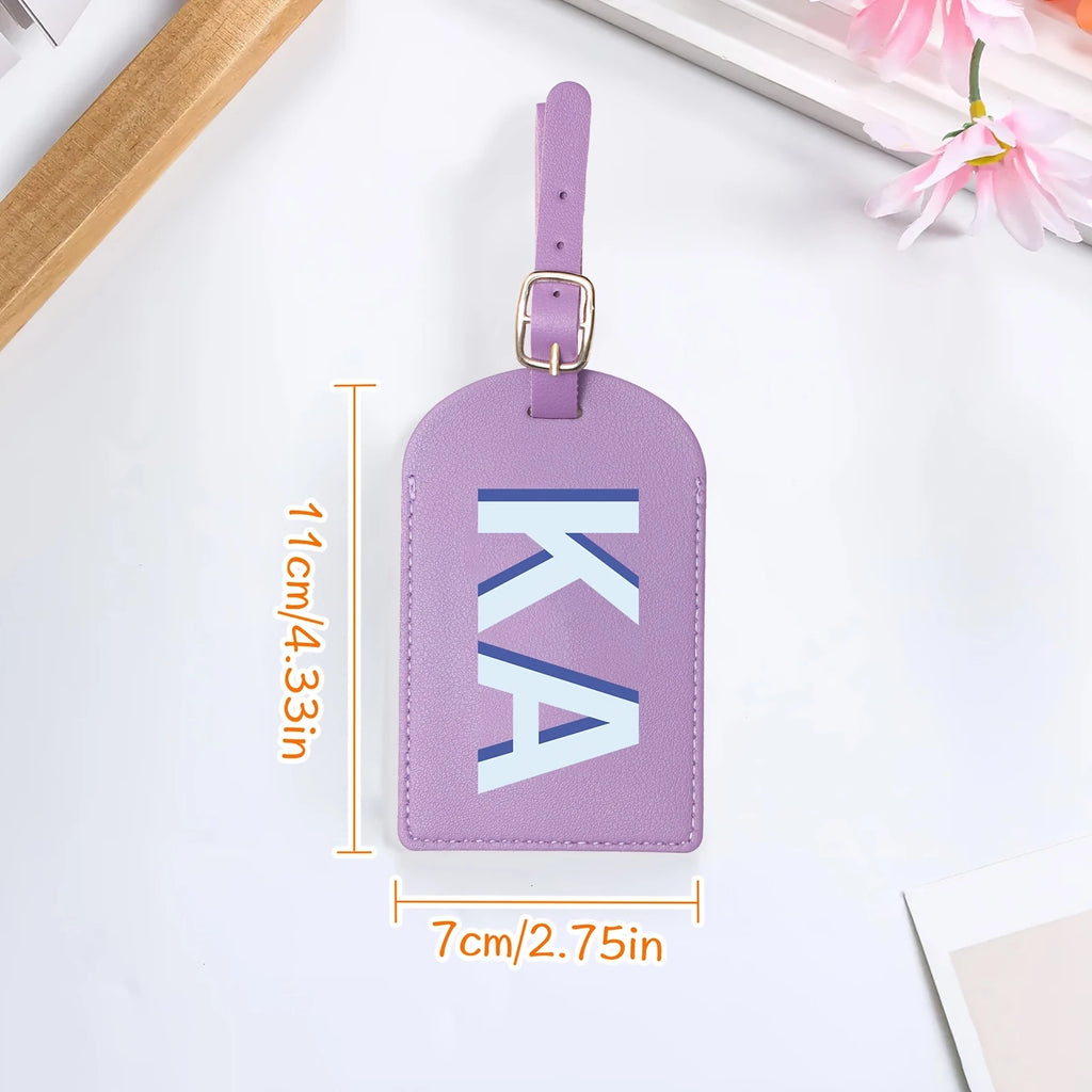 Custom Initial Suitcase, Personalized Name ID Suitcase, Three Colors (Purple, Light Blue, White), Suitable for Airport Travel