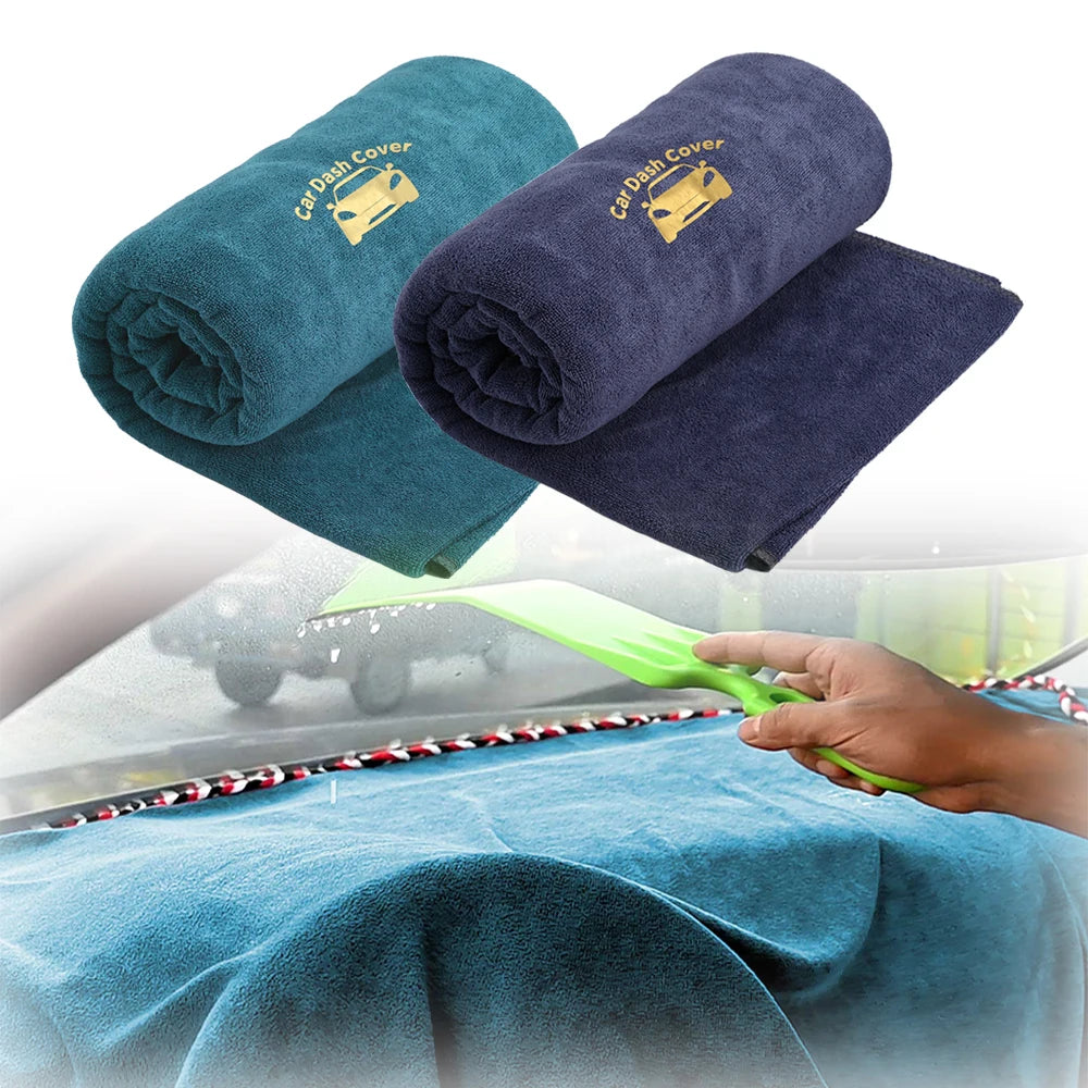 EHDIS 70-Inch Windshield Cleaning Water Absorption Microfiber Towel Car Dashboard Protector Cover Window Tint Glass Drying Cloth