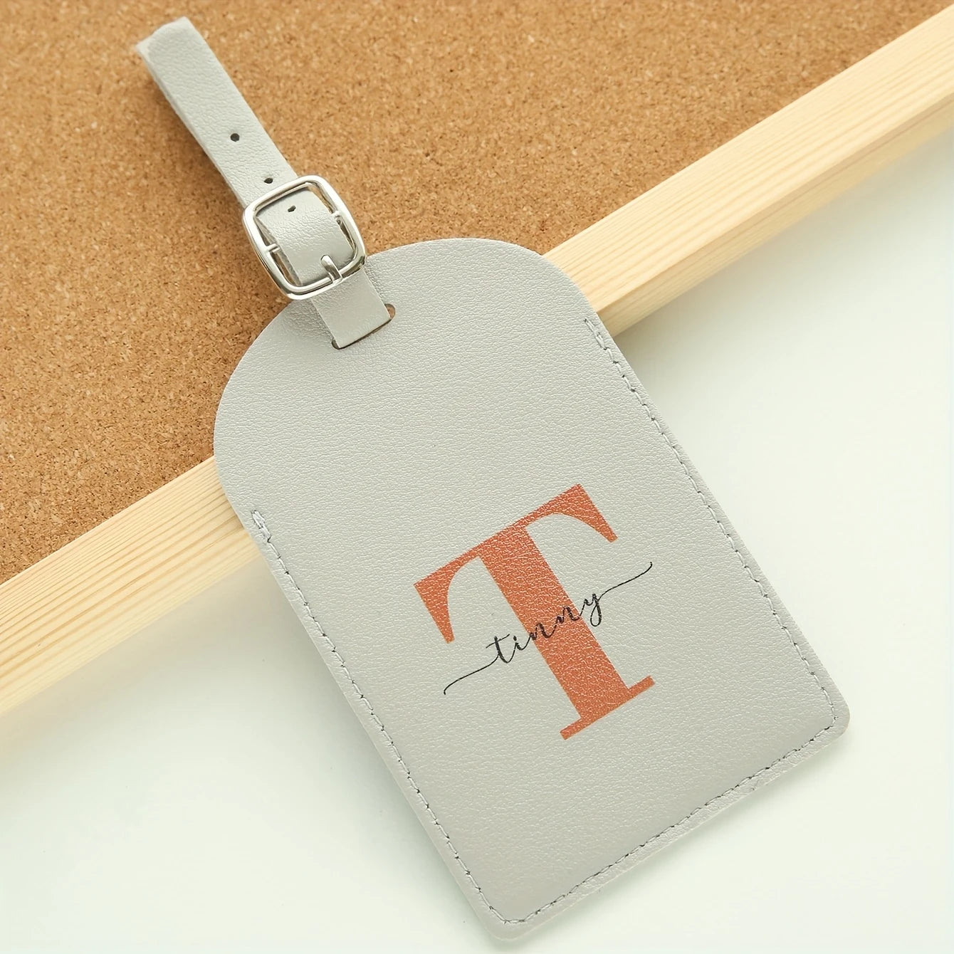 Custom Name&Initial Luggage Tag for Suitcases Personalized Colorful Monogram Name Luggage Tags with Privacy Name Card