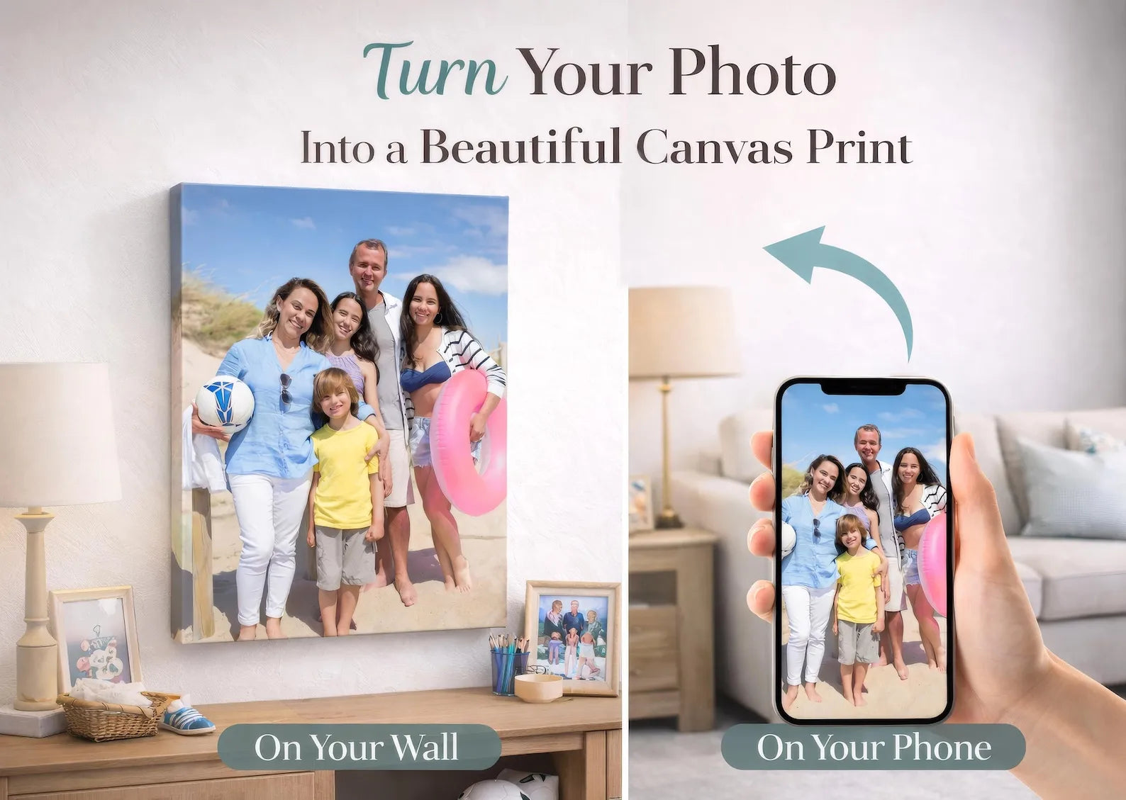 Turn Your Photos Into Canvas Prints, Customize Frames, and Decorate Your Home Walls With Art