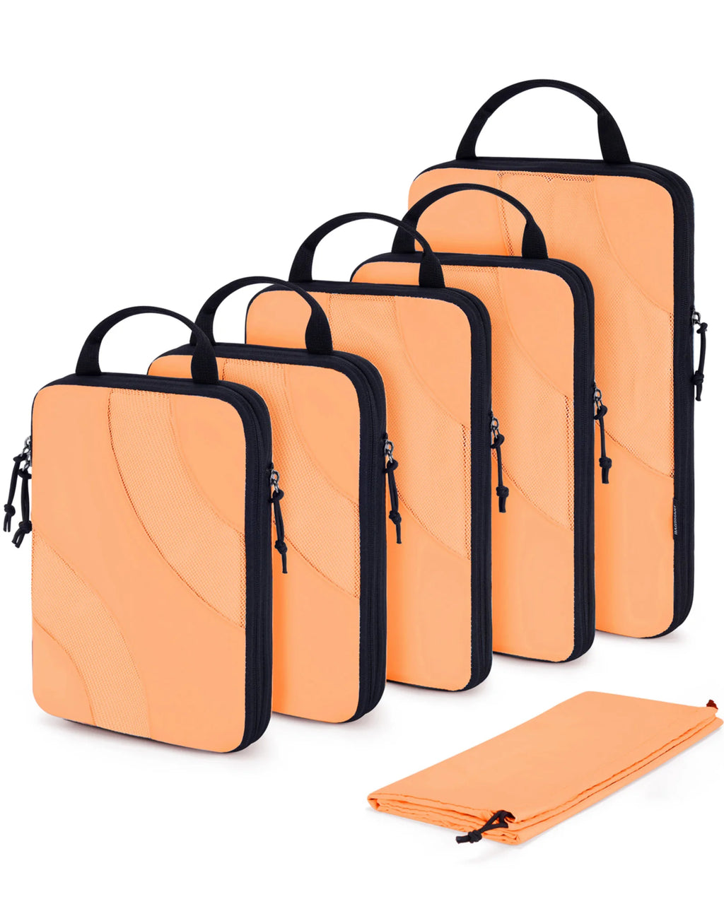 BAGSMART 6 Set Compression Packing Cubes for Travel Lightweight Suitcase Organizers Bag Set Travel Cubes for Luggage