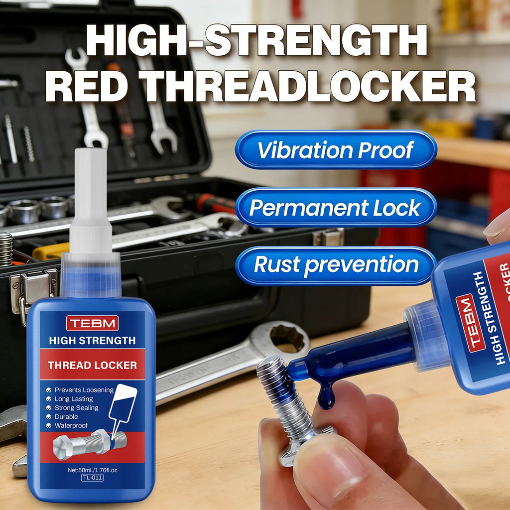 Thread Locking Agent, Medium Strength Blue Anaerobic Adhesive for Fixing Screws and Nuts, Anti-Loosening, Oil Resistant