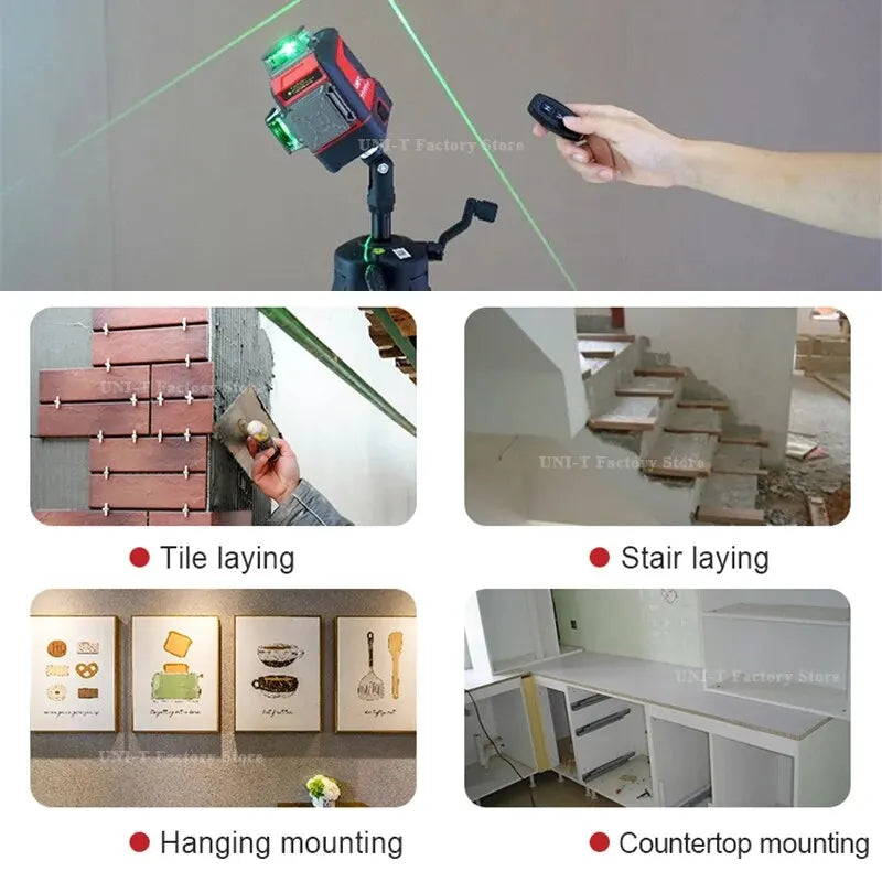 UNI-T LM573LD LM575LD LM576LD E Laser Level Tool 12 16 Lines 360 Self Leveling Professional Green Laser Level Meter