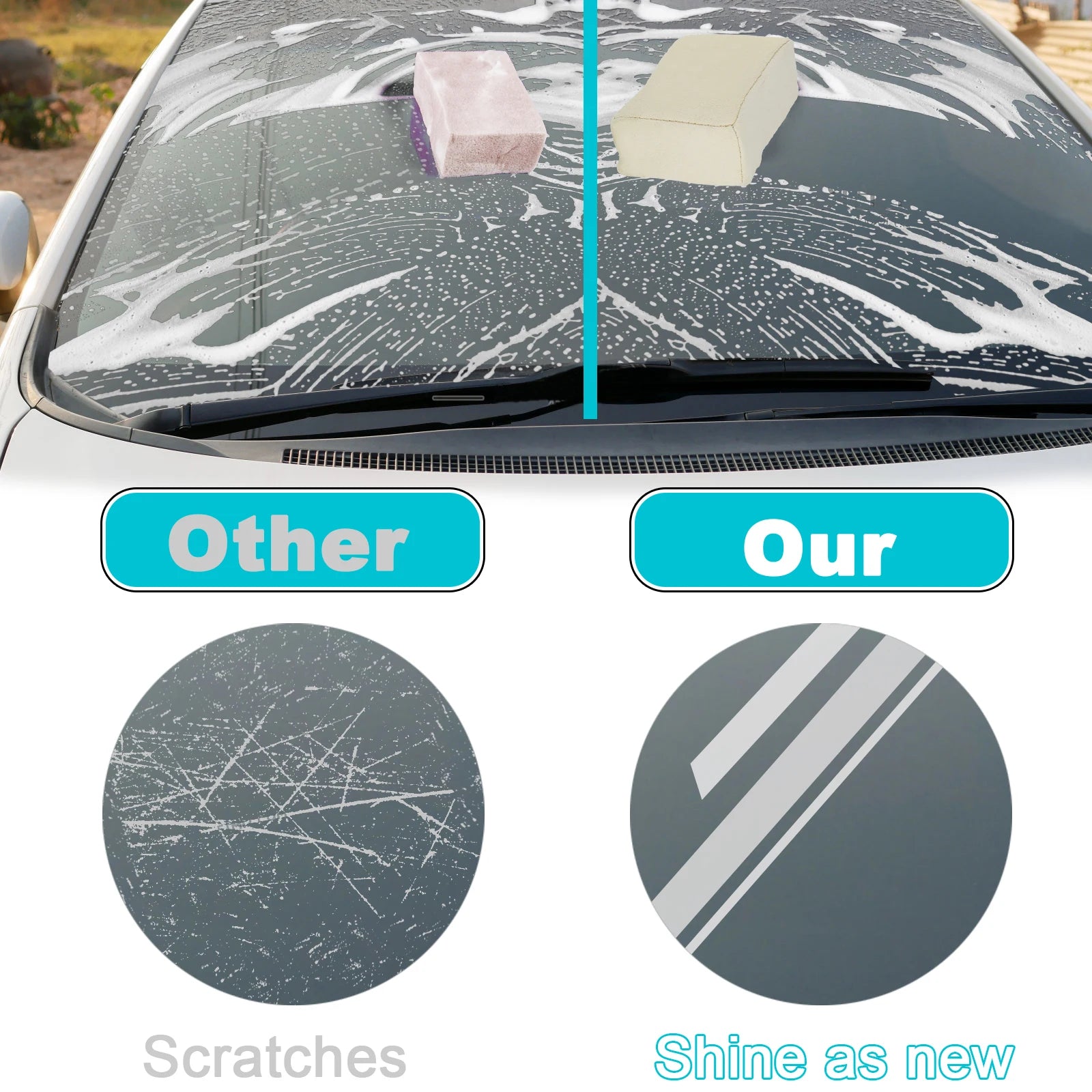 Car Cleaning Brush Wash Sponge Rub Block for Car Leather Seat Window Glasses mirror Auto Care Detailing Interior Cleaning Brush