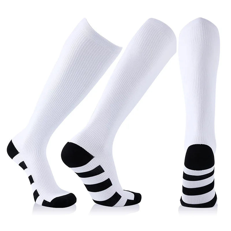 Compression Stockings Blood Circulation Promotion Slimming Compression Socks Anti-Fatigue Comfortable Solid Color Socks