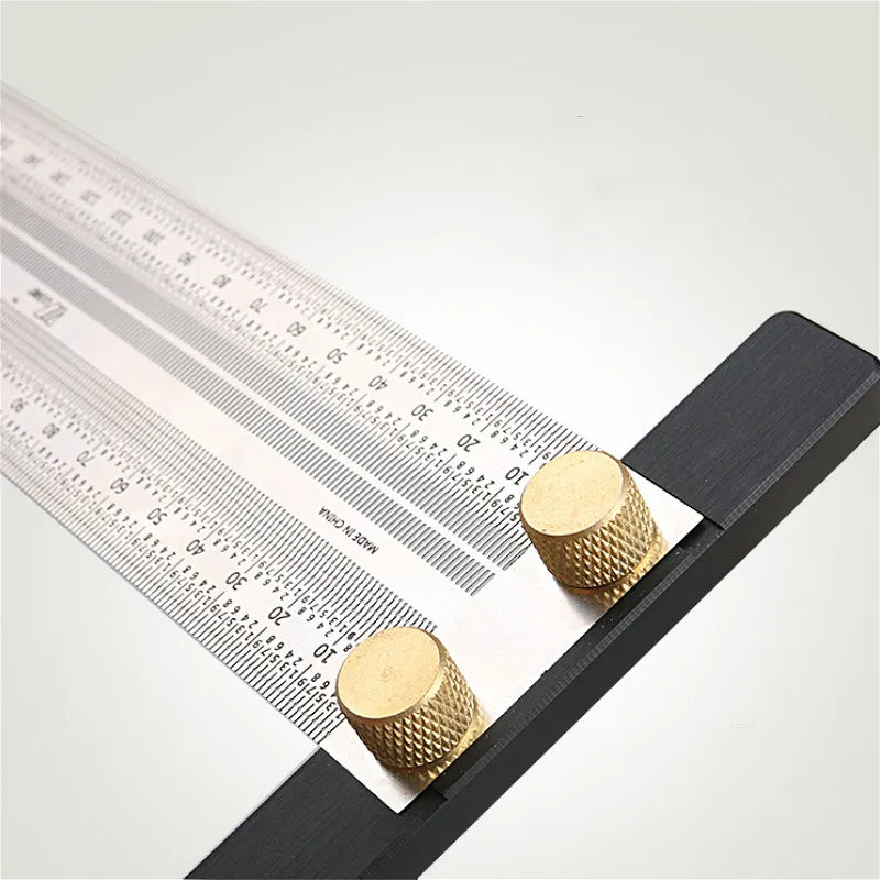 Woodworking Line Scribe 180-400mm T-type Ruler Hole Scribing Ruler Crossed-out Tool Line Drawing Marking Gauge Measuring Tool