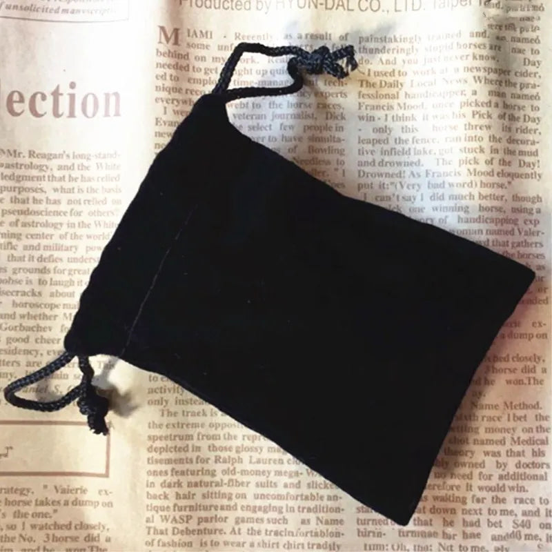1PC Black Flannel Dedicated Dice Bag Board Games Dice Package Protection Bag Multi-functional Jewelry Organizer Drawstring Bag