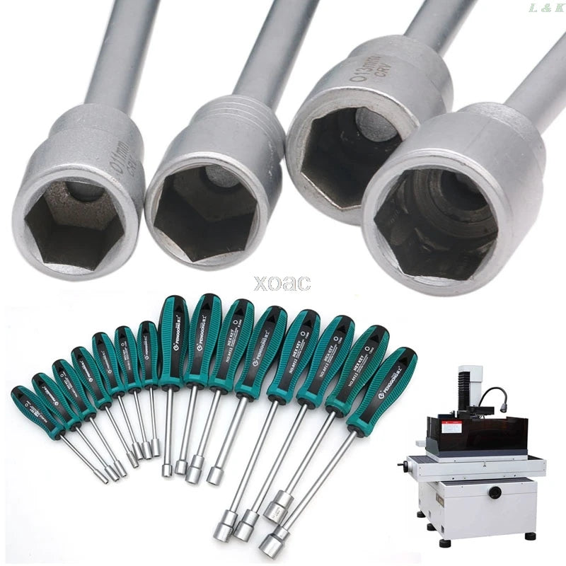 3-11mm Metal Socket Driver Hex Nut Key Wrench Screwdriver Nutdriver Hand Tool M08 Dropship
