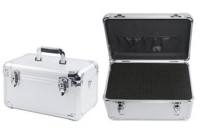 Portable Aluminum Tool Box Safety equipment Toolbox Instrument box Storage Suitcase Impact Resistant Case With Sponge 37*22*21cm
