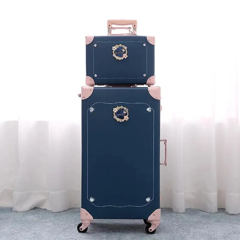 Chinese style 2PCS/SET travel suitcase with handbag unisex ins net red rolling luggage 20/24/26 inch boarding valise fashion bag