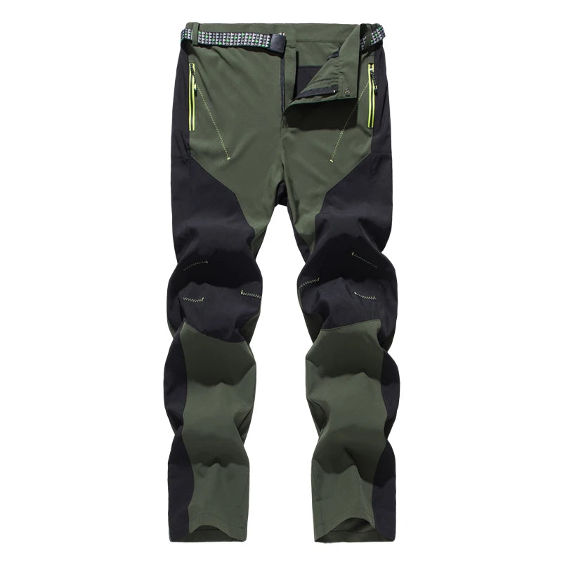 NUONEKO Outdoor Men's Hiking Pants Elastic Breathable Outdoor Camping Fishing Trekking Pants Summer Thin Quick Dry Trousers PN39