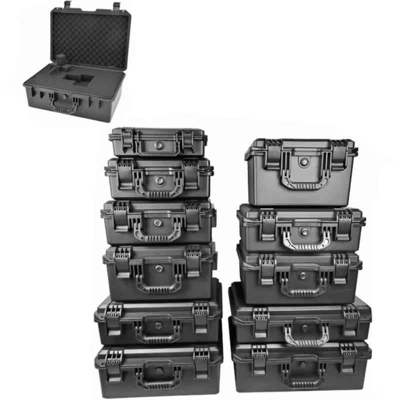 ABS Plastic Safety Equipment Tool Box Waterproof Sealed ToolBox Impact Resistant Tool Case Suitcase with Pre-cut Sponge