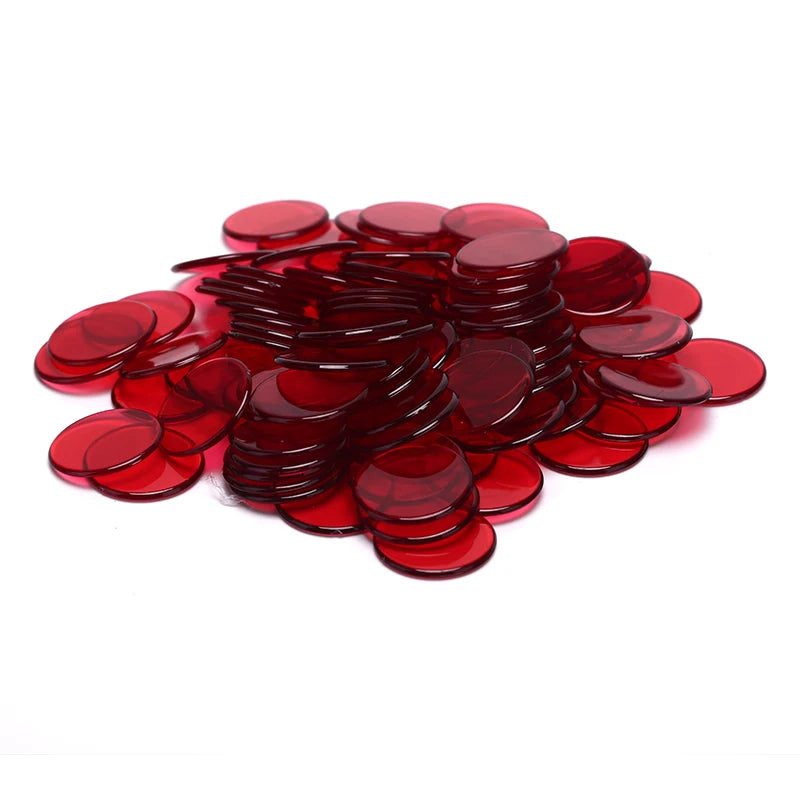 100pcs 19mm Count Bingo Chips Markers For Bingo Game Cards Plastic For Classroom Children And Carnival Bingo Games