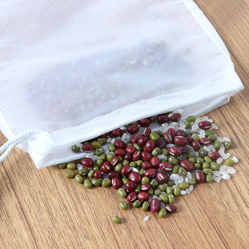 100/200/300/500 Mesh Nylon Filter Nut Milk Bag Net Yogurt Tea Beer Coffee Oil Food Filter Strainers Mesh Kitchen Strainer Bags
