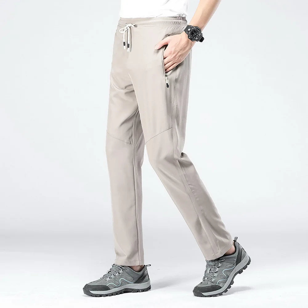 NUONEKO Breathable Hiking Pants Men Summer Stretch Quick Dry Outdoor Male Mountain Climbing Fishing Trekking Tourism Trousers