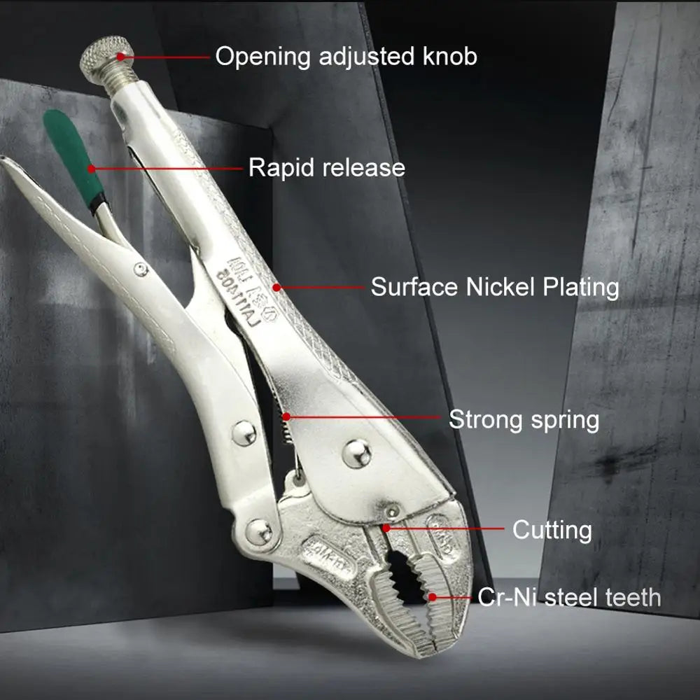 LAOA 5 /7 /10 inch Locking Pliers Round Nose Welding Tool Straight Jaw Lock Mole Plier Vice Grips Pliers Set