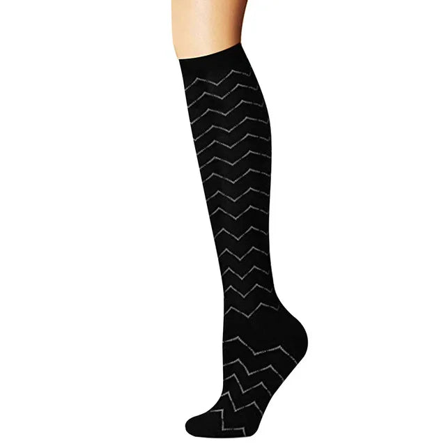 50 Style Antifatigue Unisex Compression Socks Fit for Nurses Flight Travel Medical Varicose Veins Leg Relief Pain Knee Stockings
