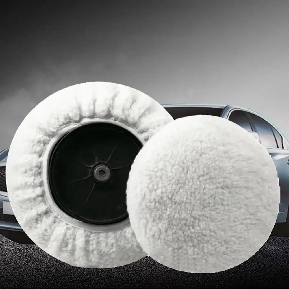 2 Pcs Cashmere Polishing Bonnet Buffer Microfiber Car Paint Wax Polisher Cover Car Wash