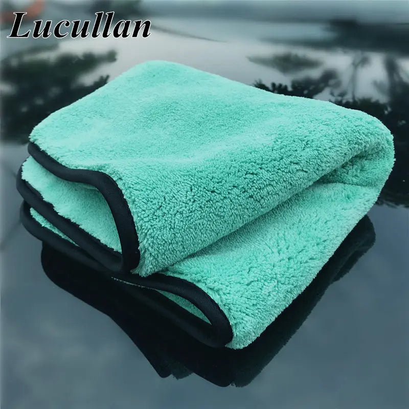 Lucullan 1200GSM Super Soft Premium Microfiber Drying Cltoth Ultra Absorbancy Aqua Deluxe Car Wash Towel