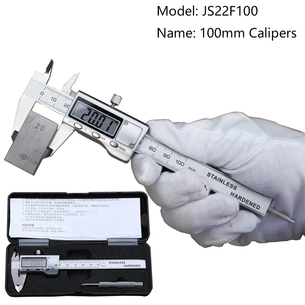 4/6-Inch 100/150mm Big Screen Digital Calipers Stainless Steel Electronic Vernier Caliper Metal Micrometer Measuring Tools