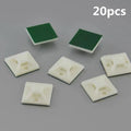 20Pcs 20/25/30/40mmPlastic Self Adhesive Cable Tie Mount Base Holder White 30*30mm Since the glue type positioning
