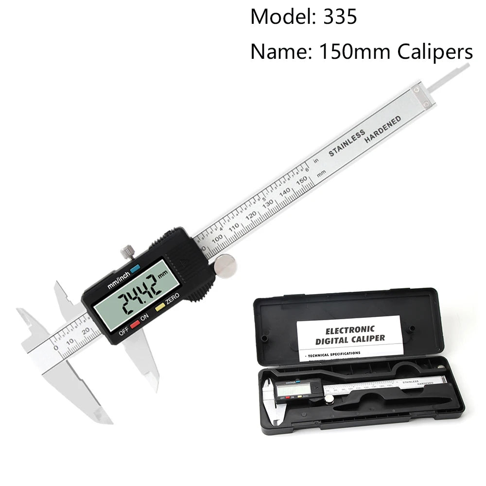 4/6-Inch 100/150mm Big Screen Digital Calipers Stainless Steel Electronic Vernier Caliper Metal Micrometer Measuring Tools