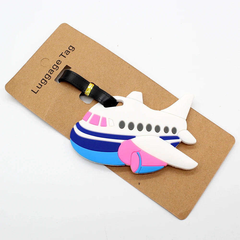 Creative Luggage Tag Travel Accessories Silica Gel Suitcase ID Address Holder Baggage Boarding Tag Portable Label Bags Pendant