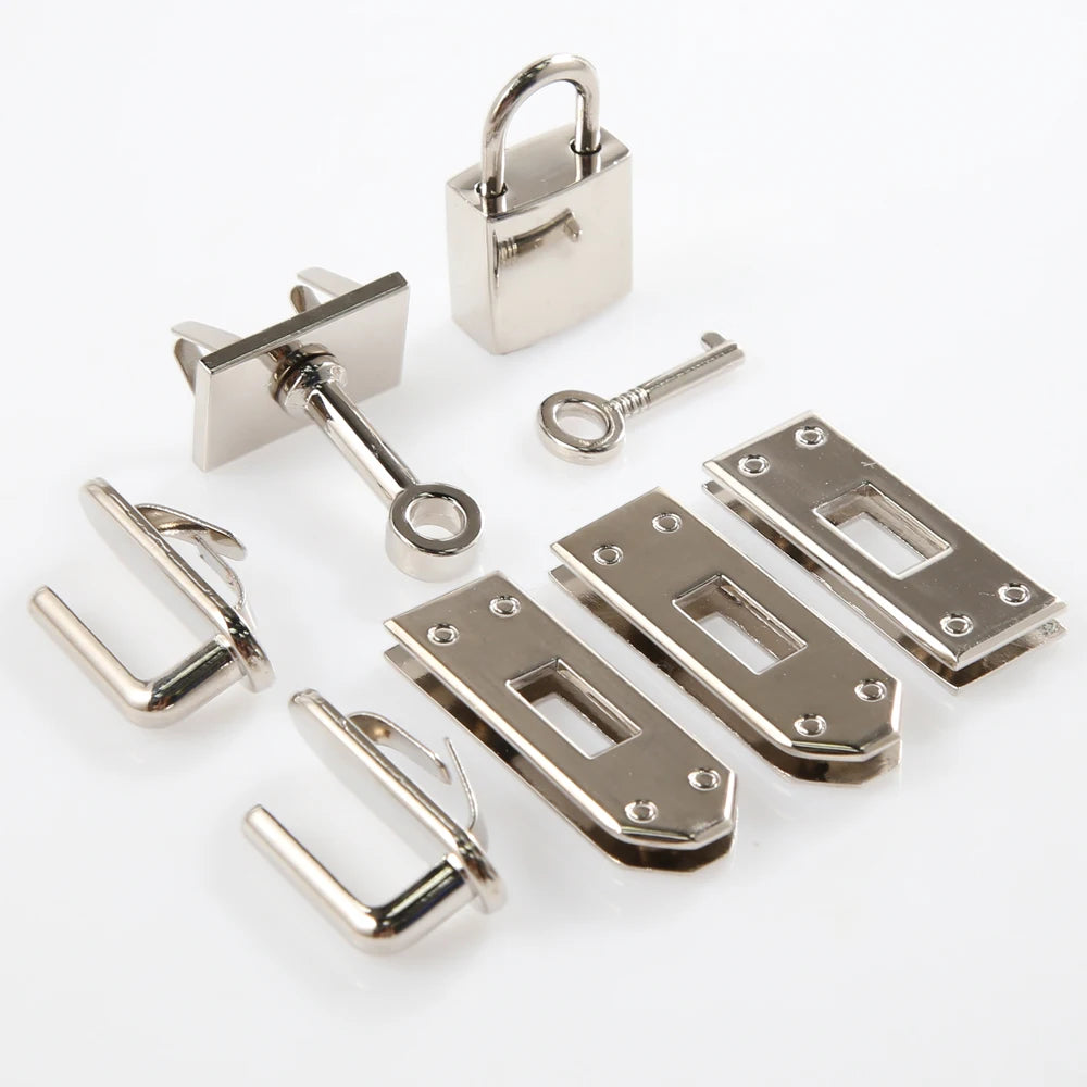 7pcs/set Metal Clasp Lock Lockbutton for Women Handbag Shoulder Bag Purse DIY Accessories