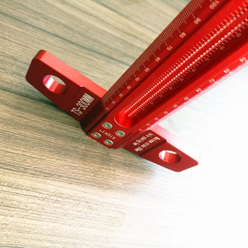 Woodworking Scribe 60-600mm T-type Ruler Scribing Ruler Aluminum Alloy Line Drawing Marking Gauge DIY Measuring Tools