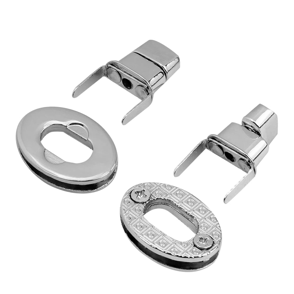 10Pcs 2.3CM Mini Oval Twist Lock Turn Locks Metal Closure Buckle For Purse Wallet Women's Handbag Shoulder Bag Accessories