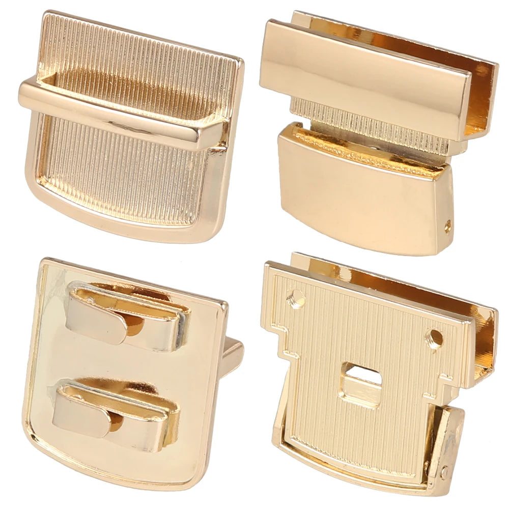 Metal Rectangle Press Lock Bag Case Buckle Clasp for Handbags Shoulder Bags Purse Women Diy Bag Accessories