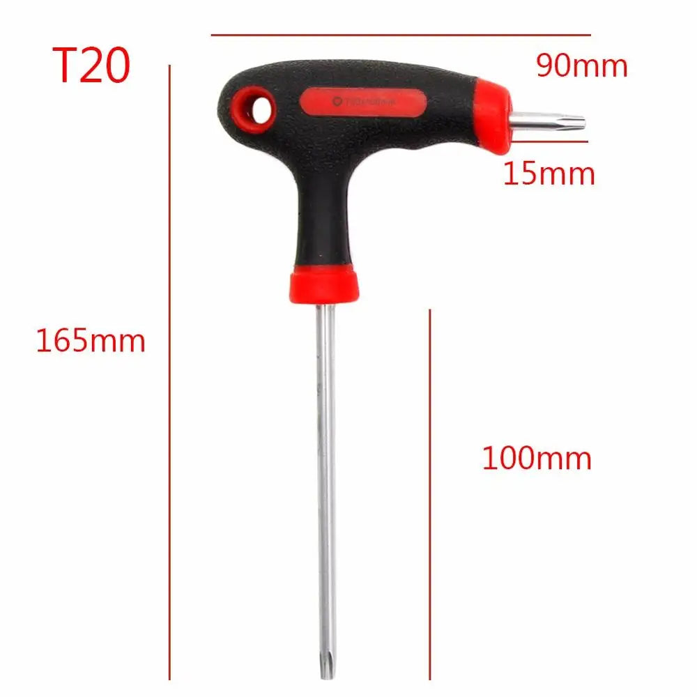 T-Handle Grip Torx Hex Allen Key Screwdriver Driver Tool T10/T15/T20/T25/T30/T40 New 2017