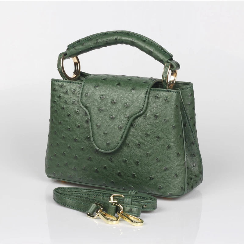 TOPHIGH Luxury Design Handbags For Women Ostrich/Snake/Crocodile Pattern Leather Shoulder Bags for Party Hot Sales Bolsas