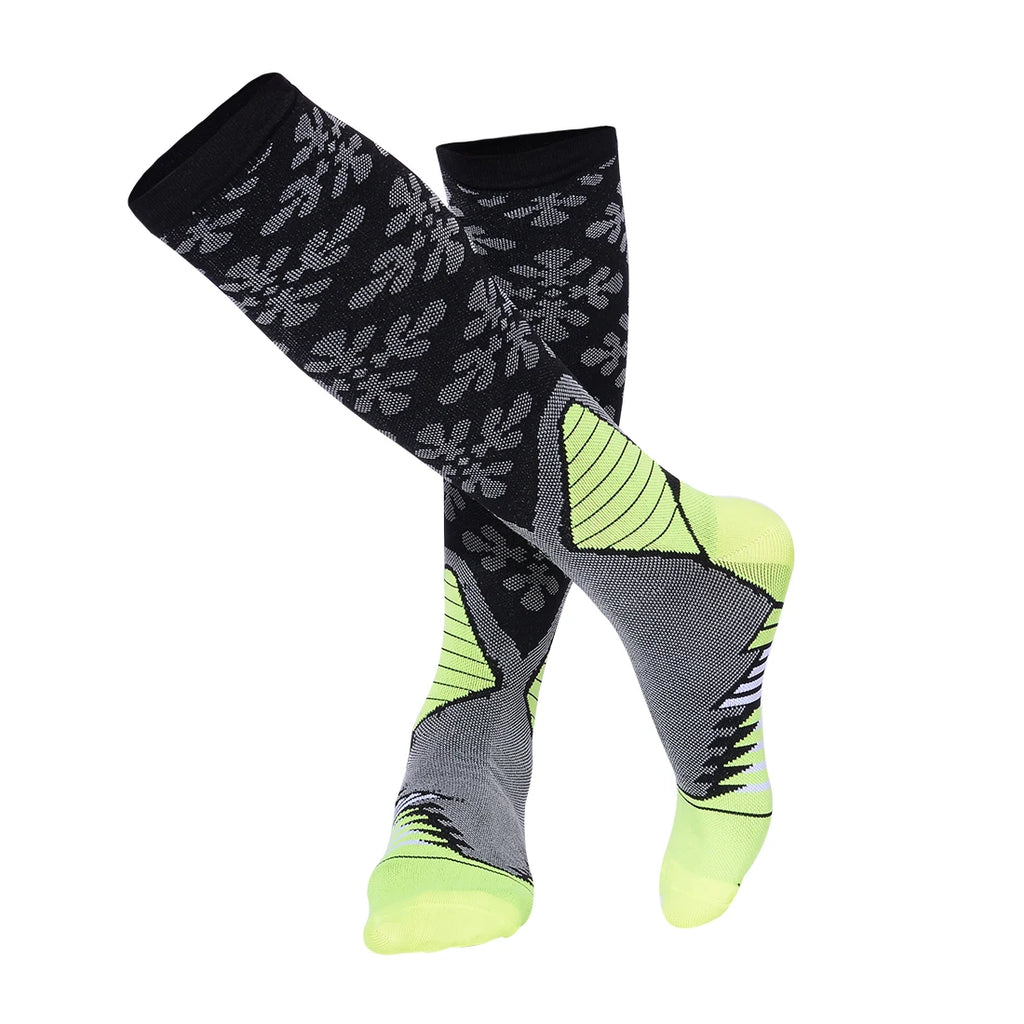 Compression Stockings Blood Circulation Promotion Slimming Compression Socks Anti-Fatigue Comfortable Solid Color Socks
