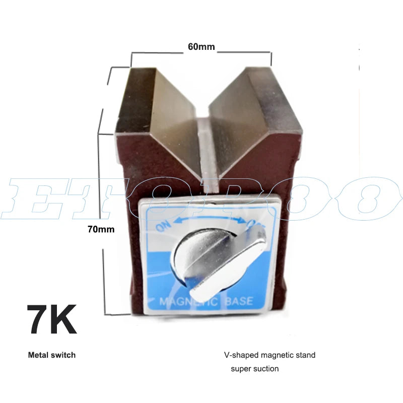 6T 8T 10T 12T V Type Power Magnetic Base Dial Indicator Stand Base Magnet Seat Table Wire Cutting Switch Magnetic Table Base