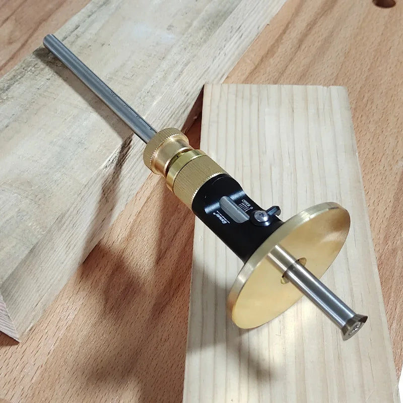 Precision European Scriber Ruler Marking Gauge Fine-tuning Automatic Alloy Line Scribing Depth Measurement Tools