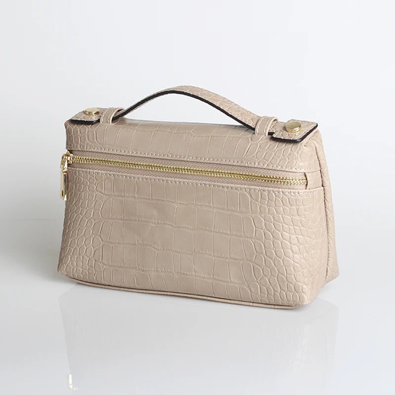 XMESSUN Crocodile Pattern Makeup Bags for Women 2026 Trendy Bag Clutch Bag Luxury High Quality Handbag Designer Handbag Purse