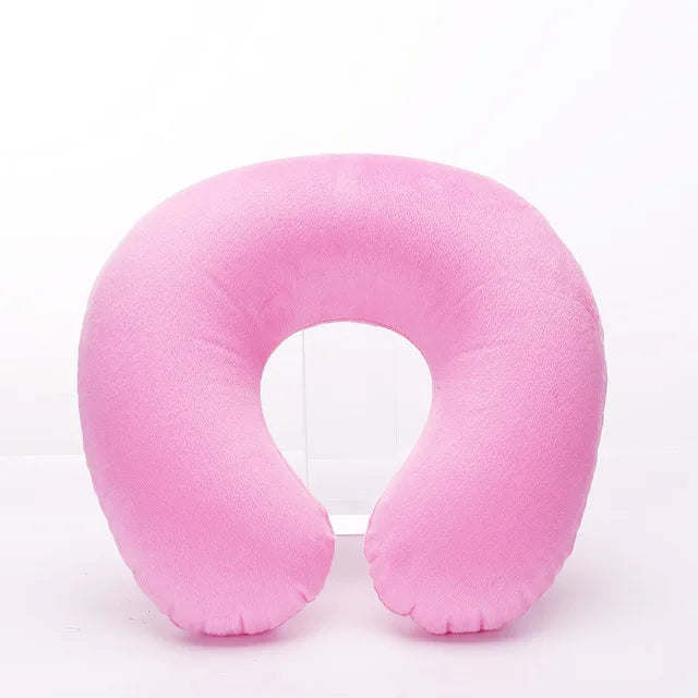 Sale 1PC Headrest Soft U Shaped Cushion Air Flight Inflatable Pillows Car Nursing Cushion Travel Pillow Support Neck