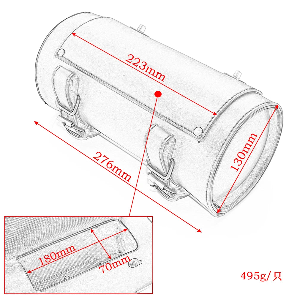 Motorcycle Bag Saddlebags PU Leather Front Fork Tail Tool Bag Luggage For Harley Chopper Bobber Cruiser Sportster XL 883 1200