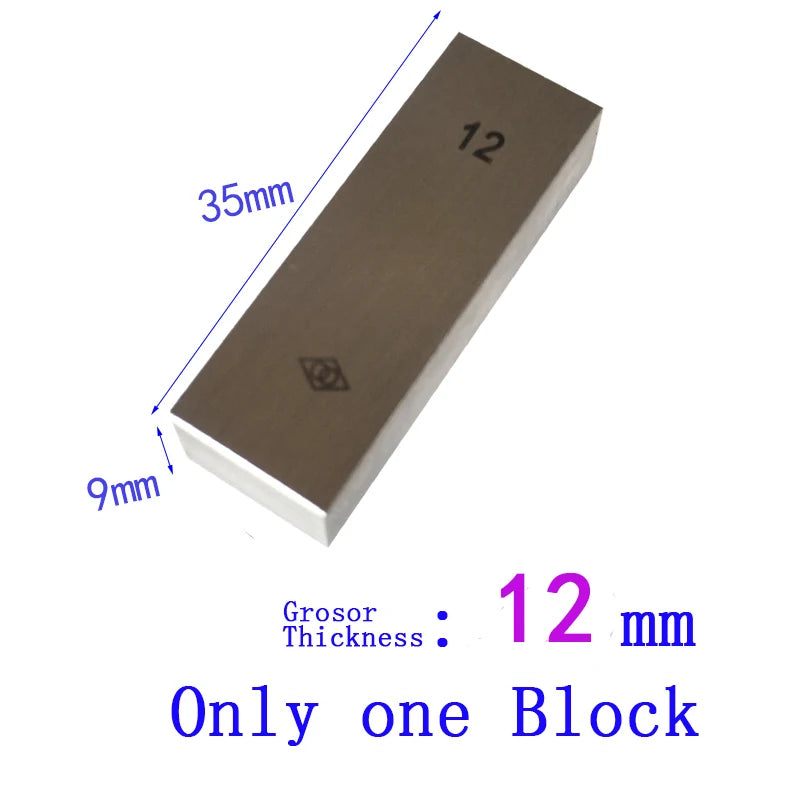 Steel Block Gauge Measure Gage Block Steel Square Gage Block 1mm, 2mm, 3mm, 4mm, 5mm, 6mm, 7mm, 8mm-9mm 100mmSteel Square Gauge