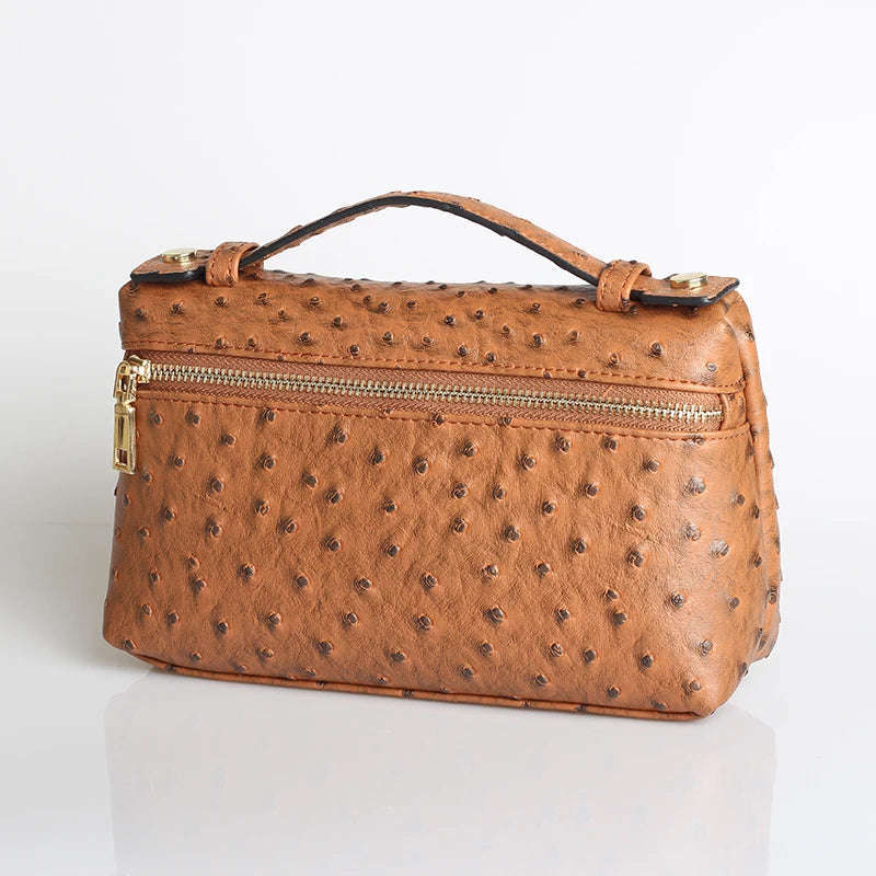 TOPHIIGH Newly Handbag Fashion Portable Make Up Bag For Women Clutch Snake Red Coffee Ladies Hand Bag Purse Ins Hot Selling