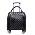 Business luggage bag PU luxury trolley suitcase Korean version carry on mini trolley bag boarding fashion travel valise 16 inch