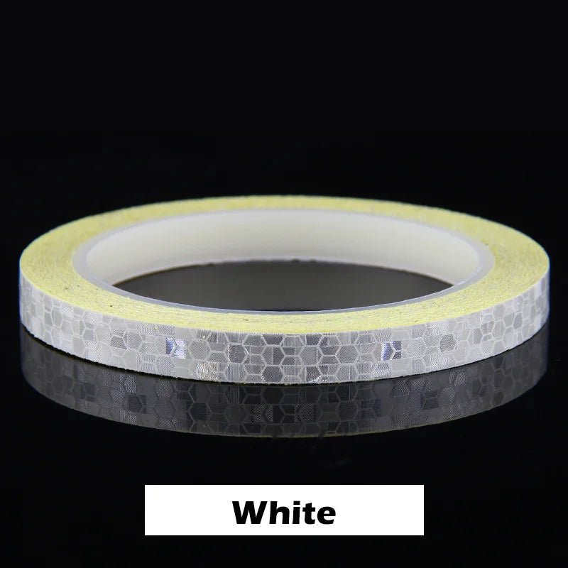 8m Bike Wheels Reflective Stickers Cycling Reflect Strip Adhesive Tape for MTB Bicycle Warning Safety Decor Sticker