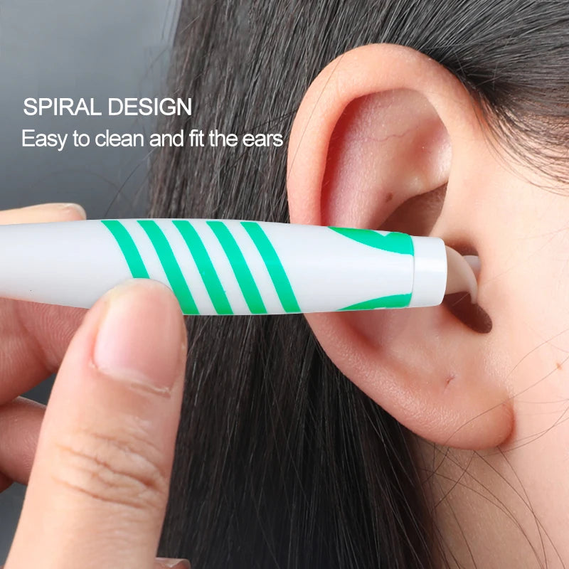 16 Tips Rotating Earwax Cleaner Spiral Dig Wax Ear Wax Remover  Ear-Cleaning Device Soft Spiral Extract Earwax Tool Ear-Picker
