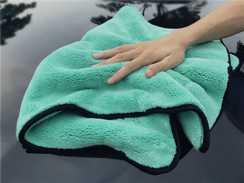 Lucullan 1200GSM Super Soft Premium Microfiber Drying Cltoth Ultra Absorbancy Aqua Deluxe Car Wash Towel