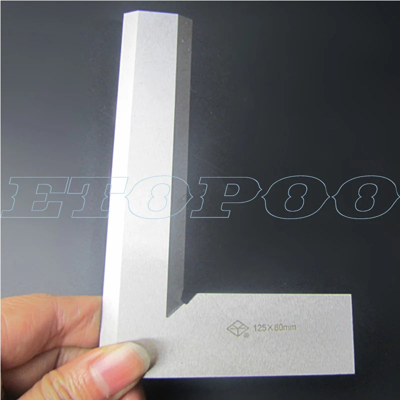 80*50mm 125*80mm 160*100mm 200*125mm Bladed 90 Degree Angle Try Square ruler Broadside Knife-Shaped Angle Blade Ruler Gauge tool